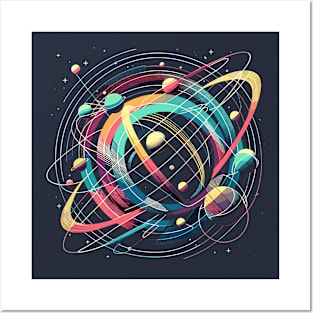 Cosmic Dance - Abstract Planetary Orbits Posters and Art